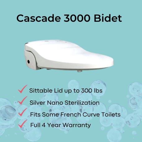 Cascade 3000 Bidet Toilet Seat is great for seniors and has a sittable lid