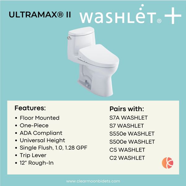 TOTO ULTRAMAX II WASHLET®+ options
