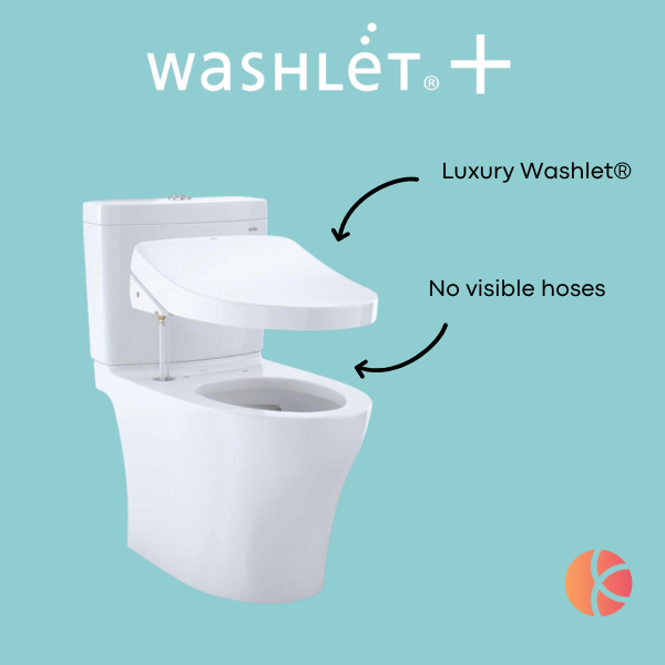 Washlet®+ hoses are concealed