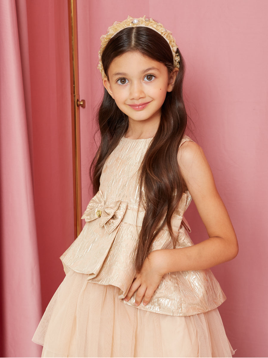 Buy DDaniela Bow Front Ruffle Gown Dress Pink for Girls (3-4Years) Online  in UAE, Shop at FirstCry.ae - 75bffae060f23