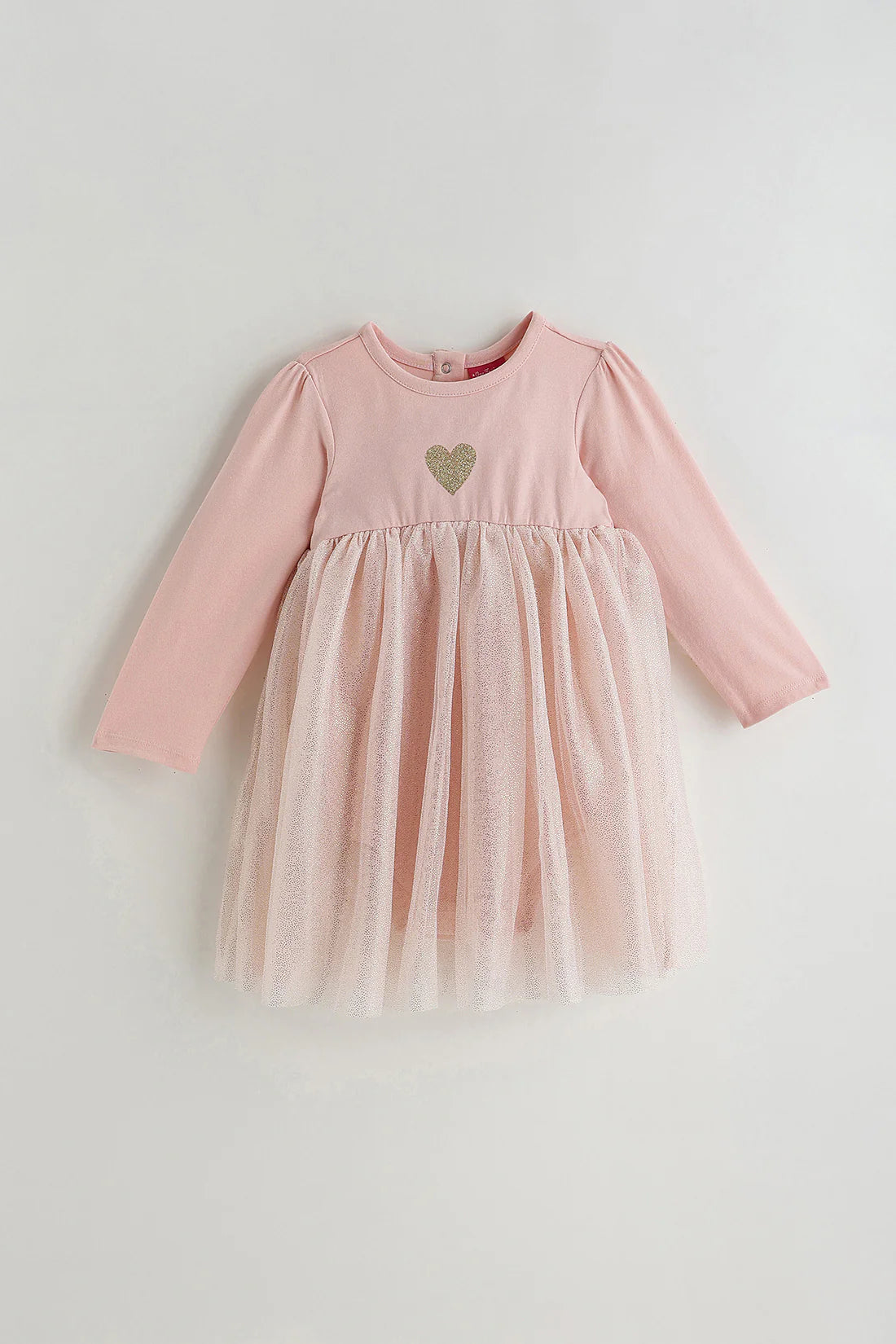 full-sleeve peach dress