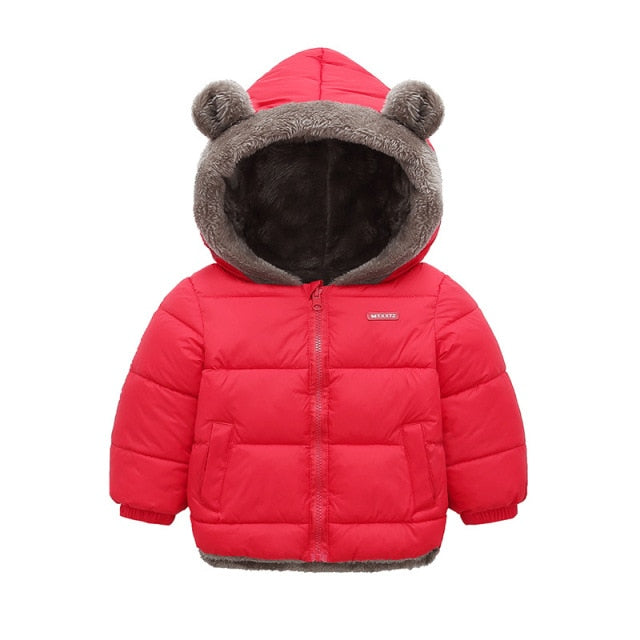 Warm Children&#39;s Coat Cashmere Cotton Padded Jacket Boys fllece Jacket Boys Girls Cotton Padded Jacket Baby Thickened Outwear - MN STORE
