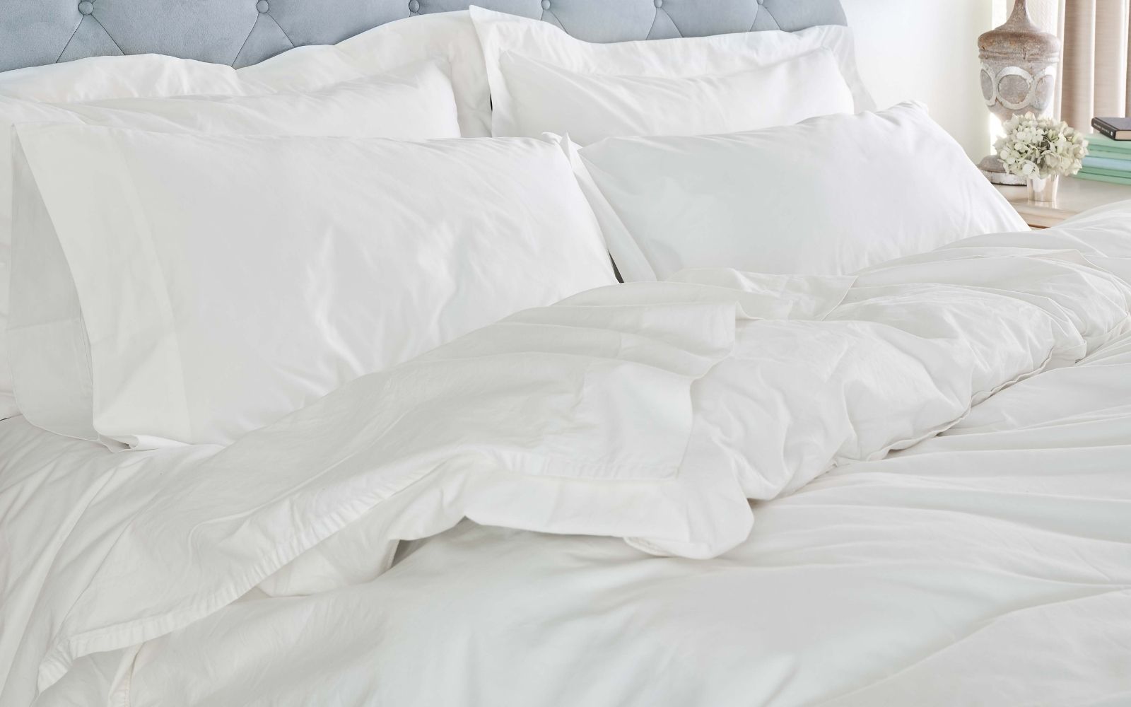 Wrinkled percale bedding