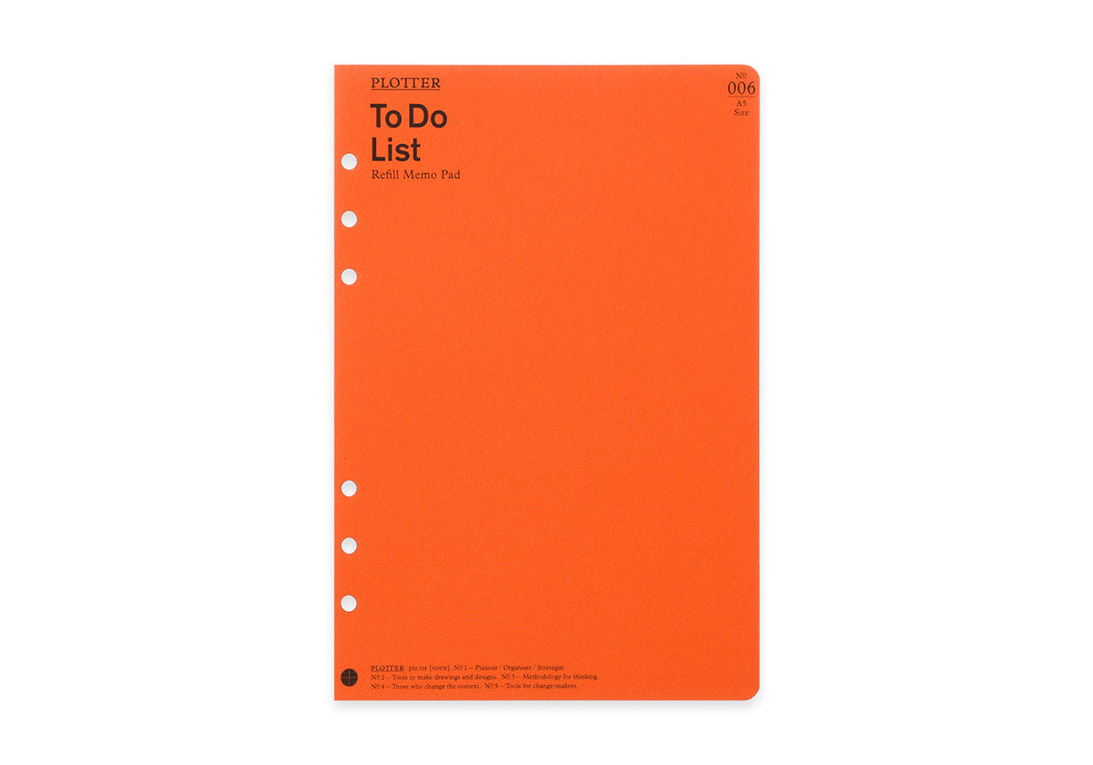 to Do Lists Refill for A5 Planners