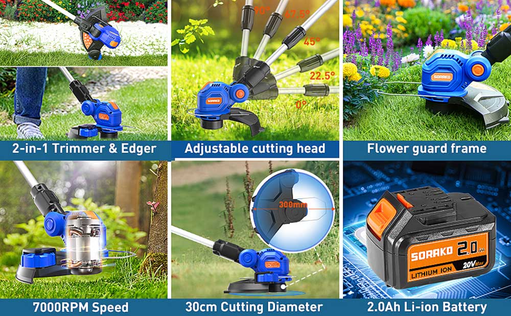 Cordless String Trimmer SST18E1 features