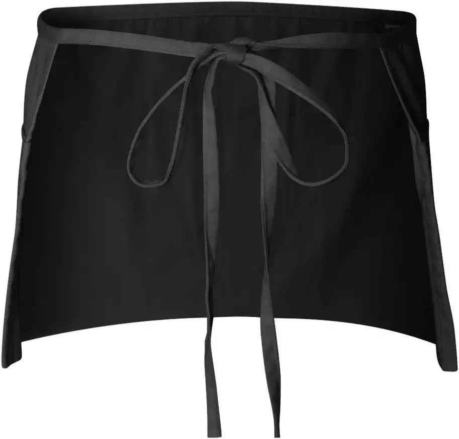 Black Server Waist Aprons Waitress Half Apron | 24x12 | 12 Pack