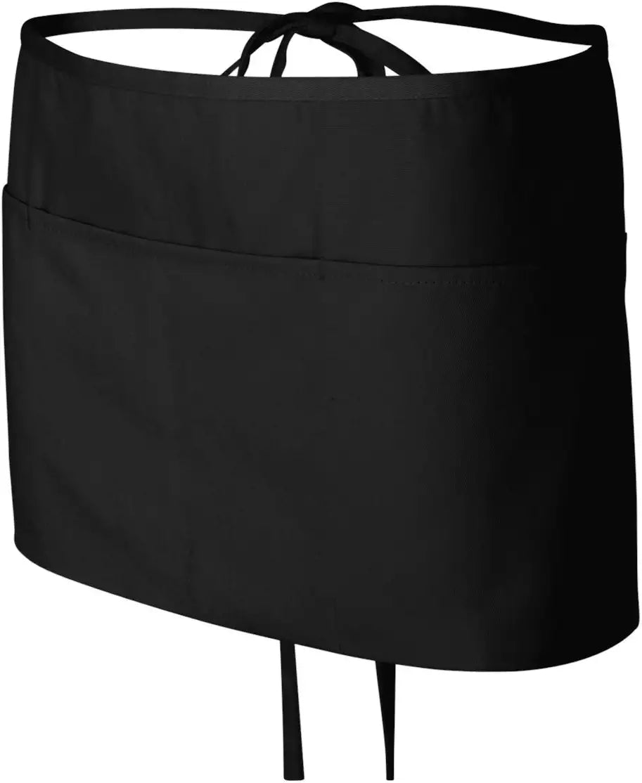 Black Server Waist Aprons Waitress Half Apron | 24x12 | 12 Pack