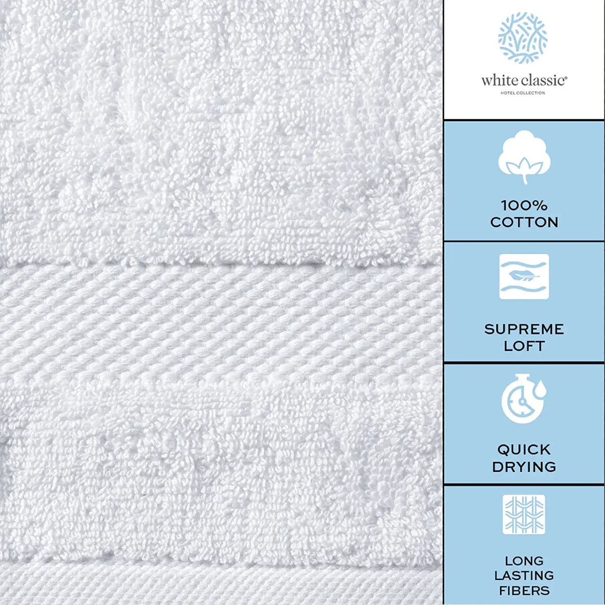 Hotel Collection Luxury Hand Towels | 16x30 | 6 Pack