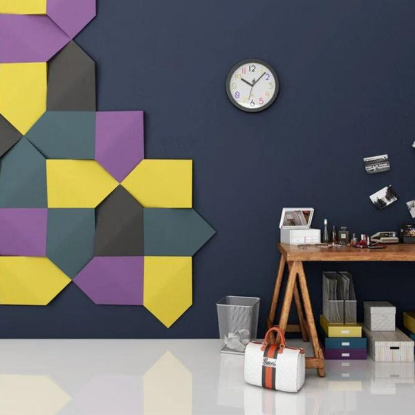 Acoustic panels with wall clock