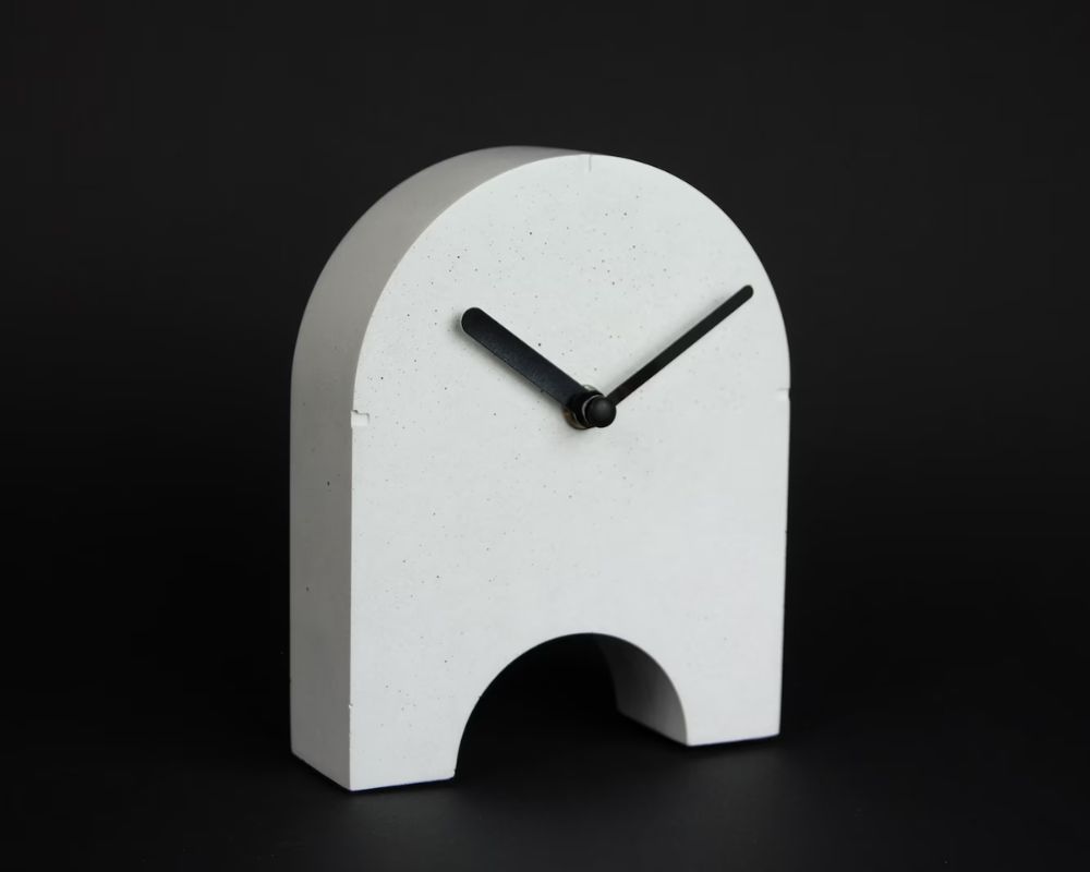 Concrete Clock, Clock, Industrial Clock, Table Clock