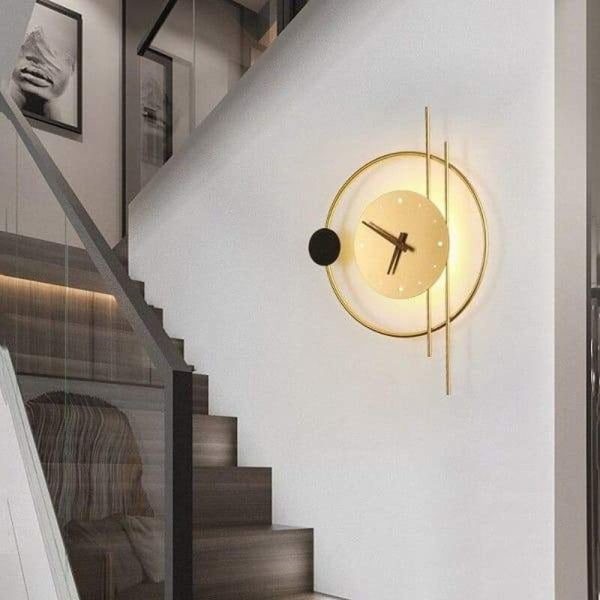 to decorate around a clock the wall lighten up with leds