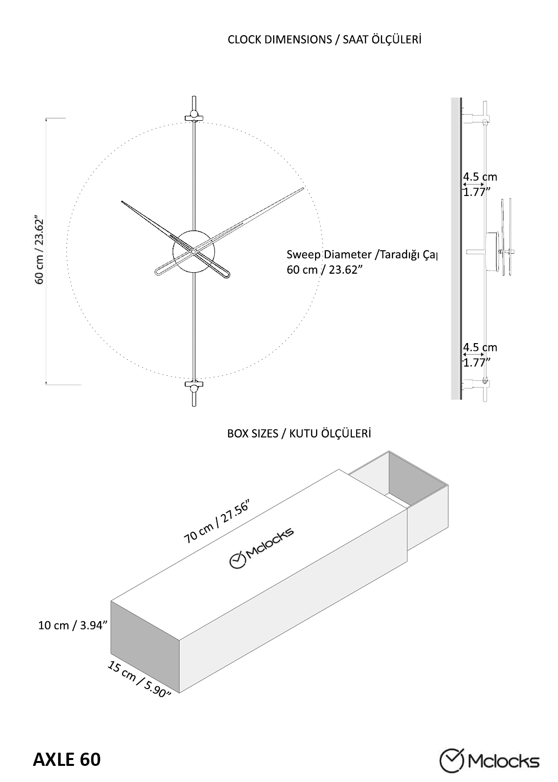 comrass 60 is a wall clock