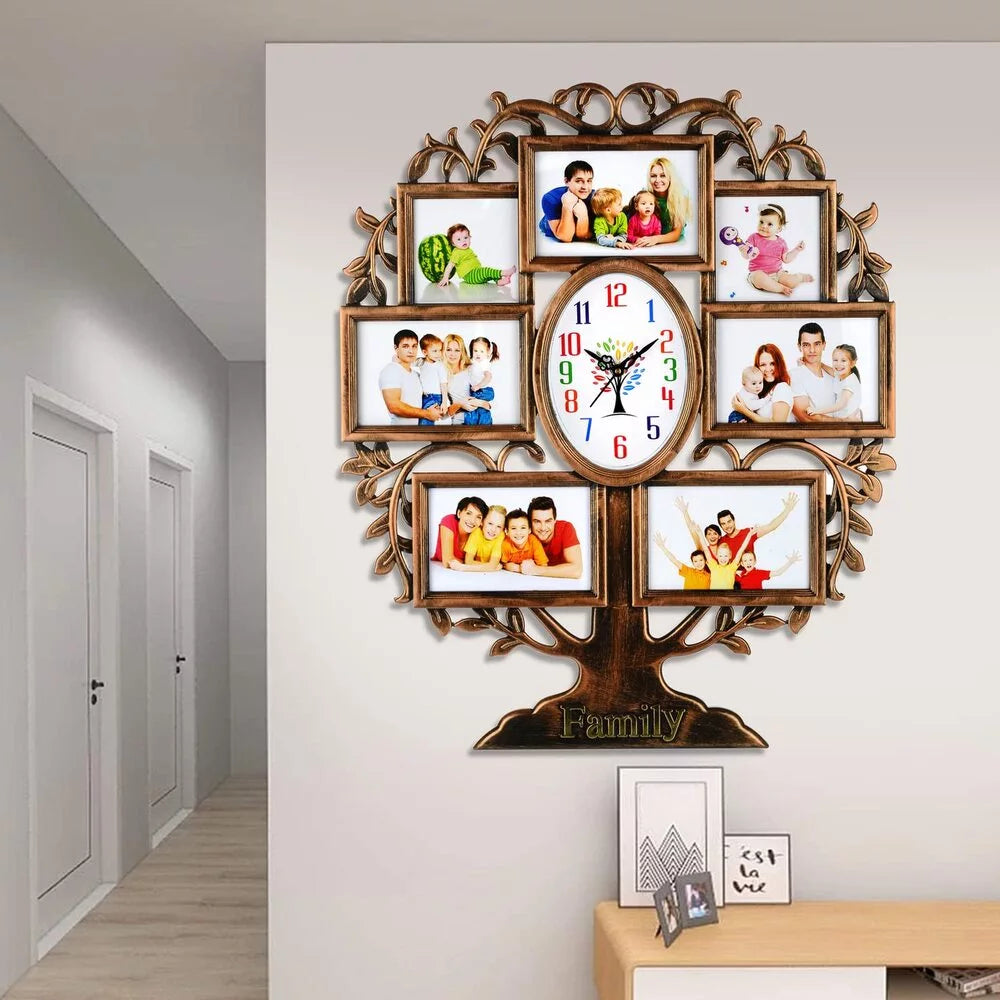 wall clocks with photo frames