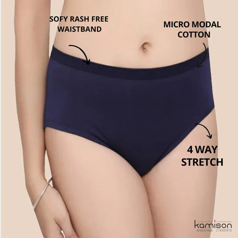 Micro modal Super soft wash Micro Modal solid Underwear (Pack of 4) –