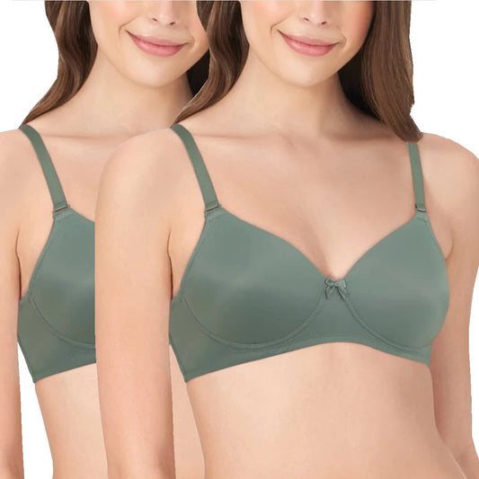 Womens Nylon, Spandex Cotton Padded Non-Wired T-Shirt Bra - Pack Of 3 at Rs  427.00, Padded Bra