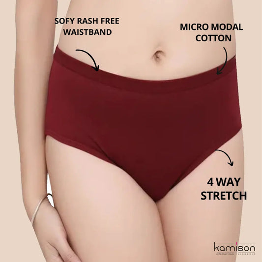 Women's Bio-wash Micro Modal 3X Softer Panties (Pack of 4) –