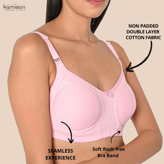 Full Coverage Minimizer combo Bra- Non Padded - Double Layer Skin Bra –