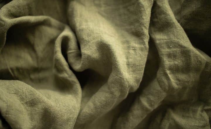 sage coloured linen sheet