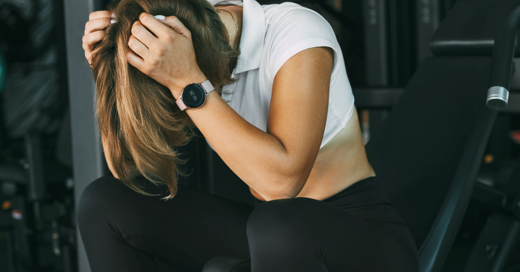 girl having a hard time working out