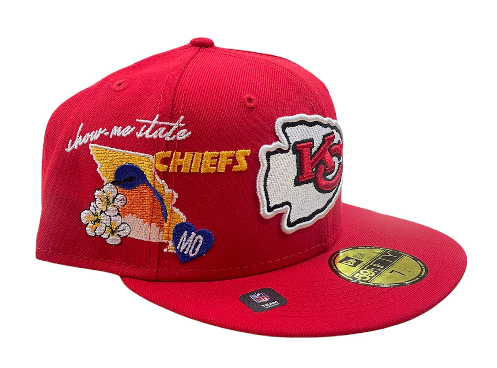 Men's New Era Red Kansas City Chiefs Omaha Kingdom 59FIFTY Fitted Hat