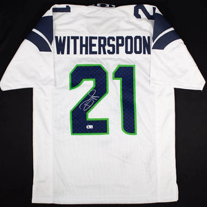 Devon Witherspoon Signed Seattle Seahawks White Jersey (Beckett Witness Certified) - GSSM