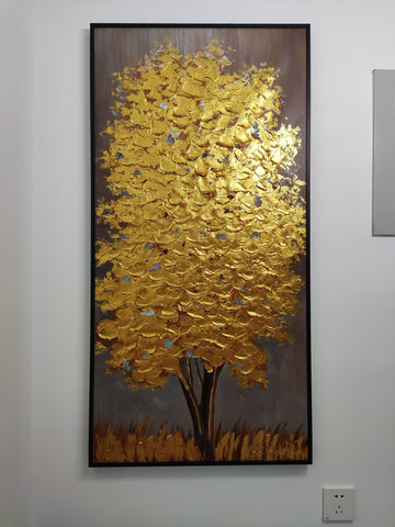 Golden Tree Painting Wall Decor