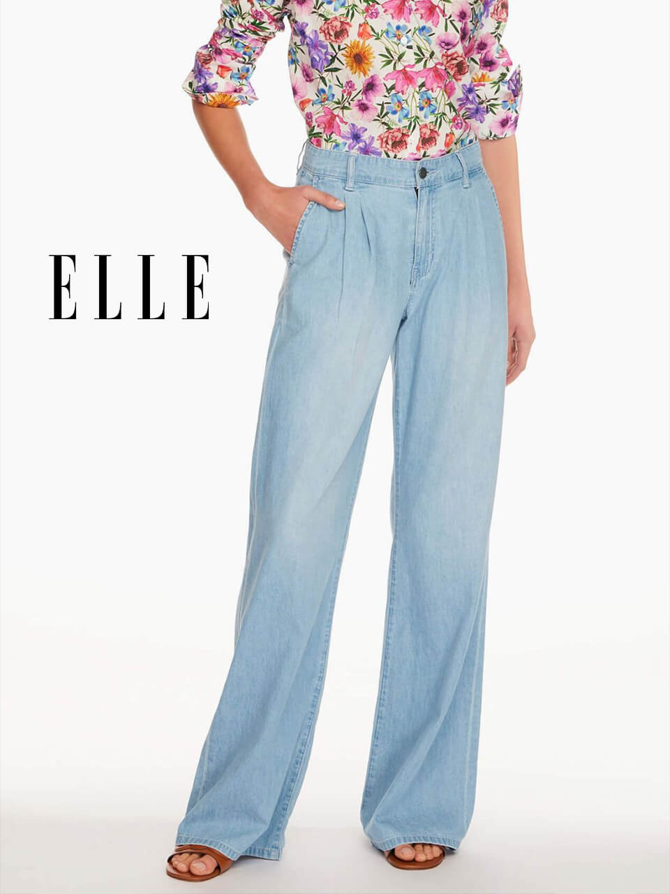 ELLE: These Wide-Leg Jeans Are a Chic Answer to the Denim Debate