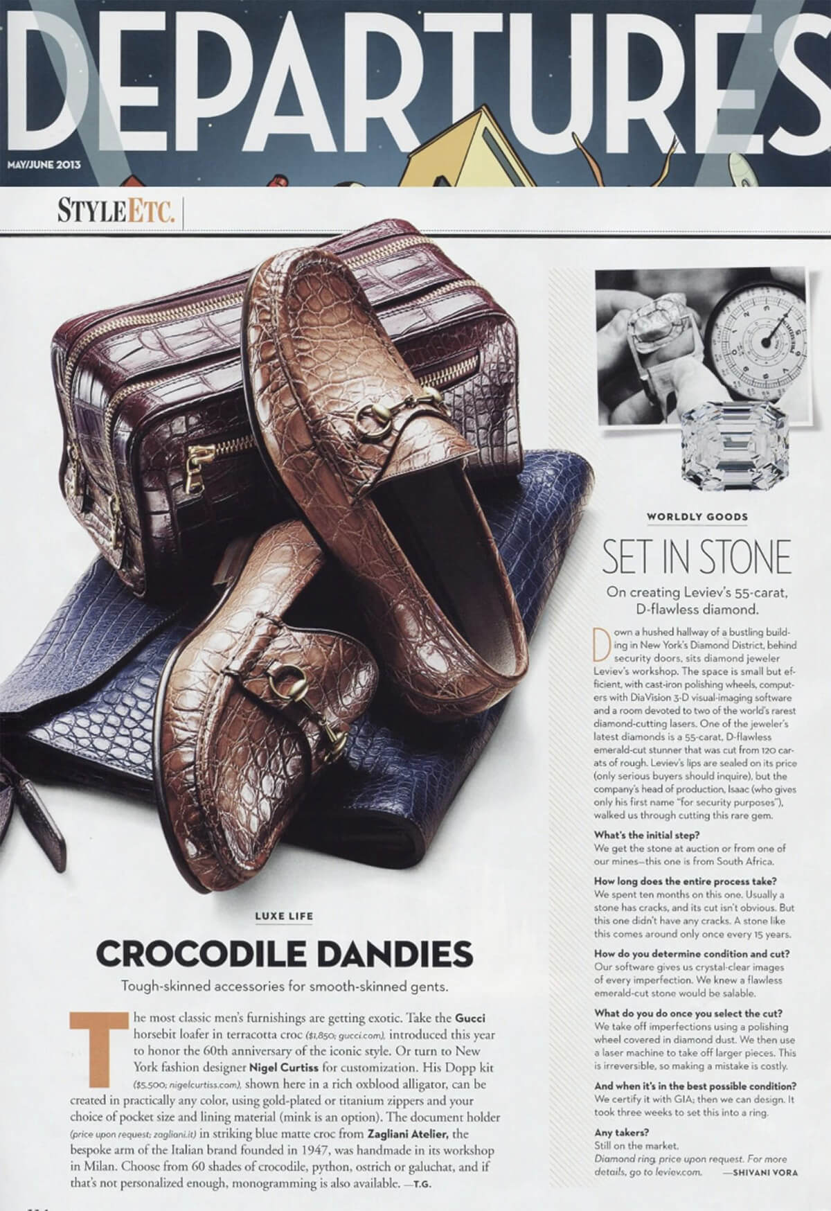 DEPARTURES: Nigel Curtiss Alligator Dopp Kit Featured