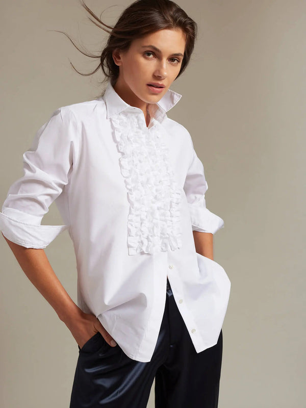 TOAST - SILK DUPION RUFFLE SHIRT · Gently slubby