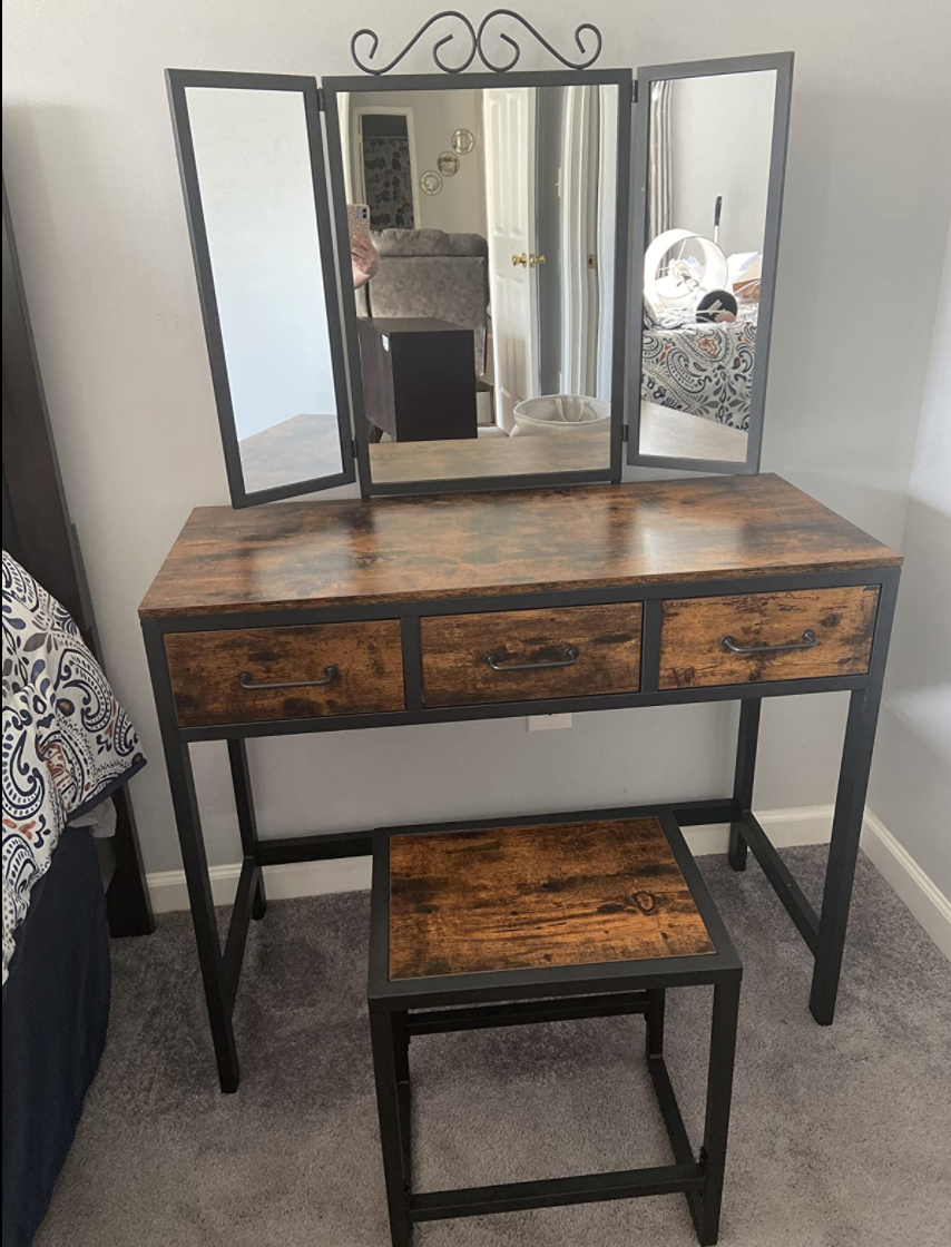 industrial dressing table stool