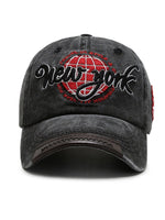 Washed cloth distressed letter embroidery baseball cap