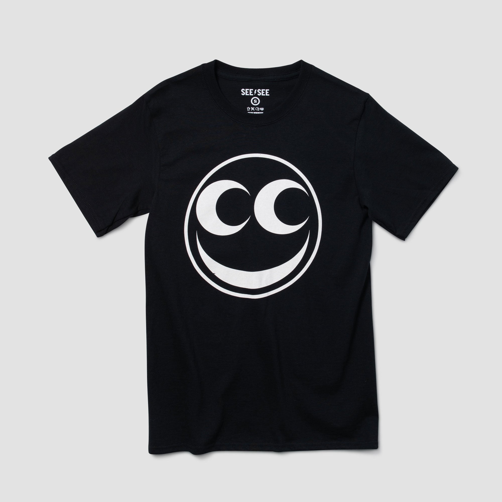 Smiley Tee - Black - See See Motor Coffee Co product image