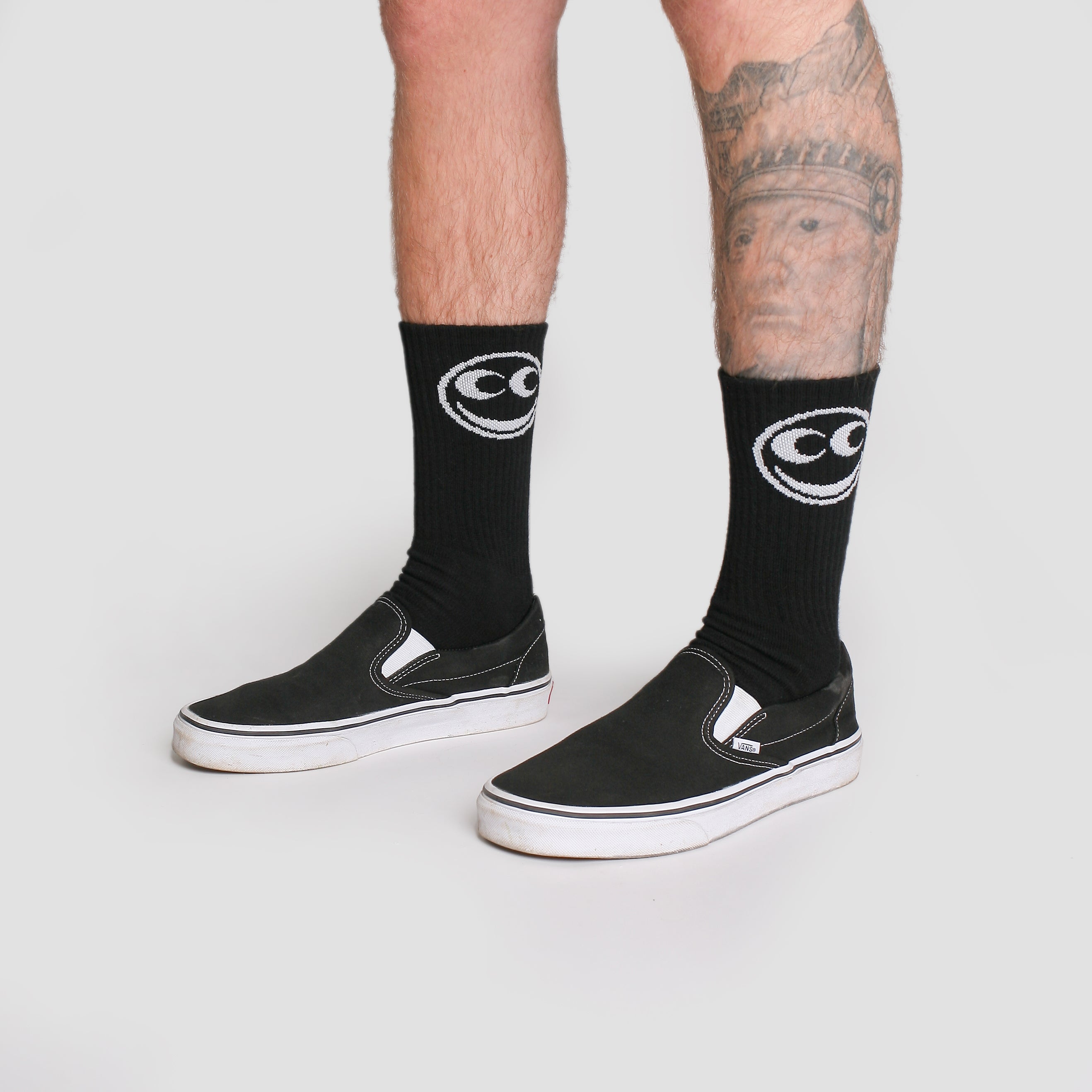 SEE SEE Smiley Socks - Black