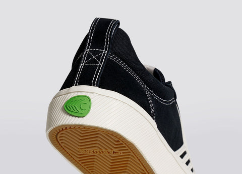 catiba pro skate black suede and canvas contrast t