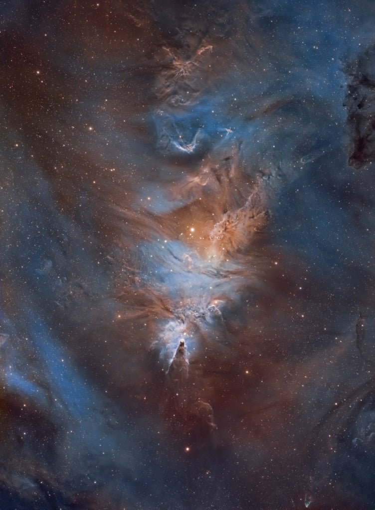 Hubble Variable, Cone and Fox Fur Nebulae (Wide Field!)-1