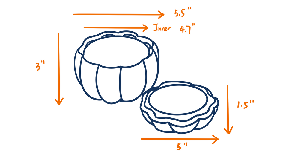 Pumpkin Food Bowl Measurements