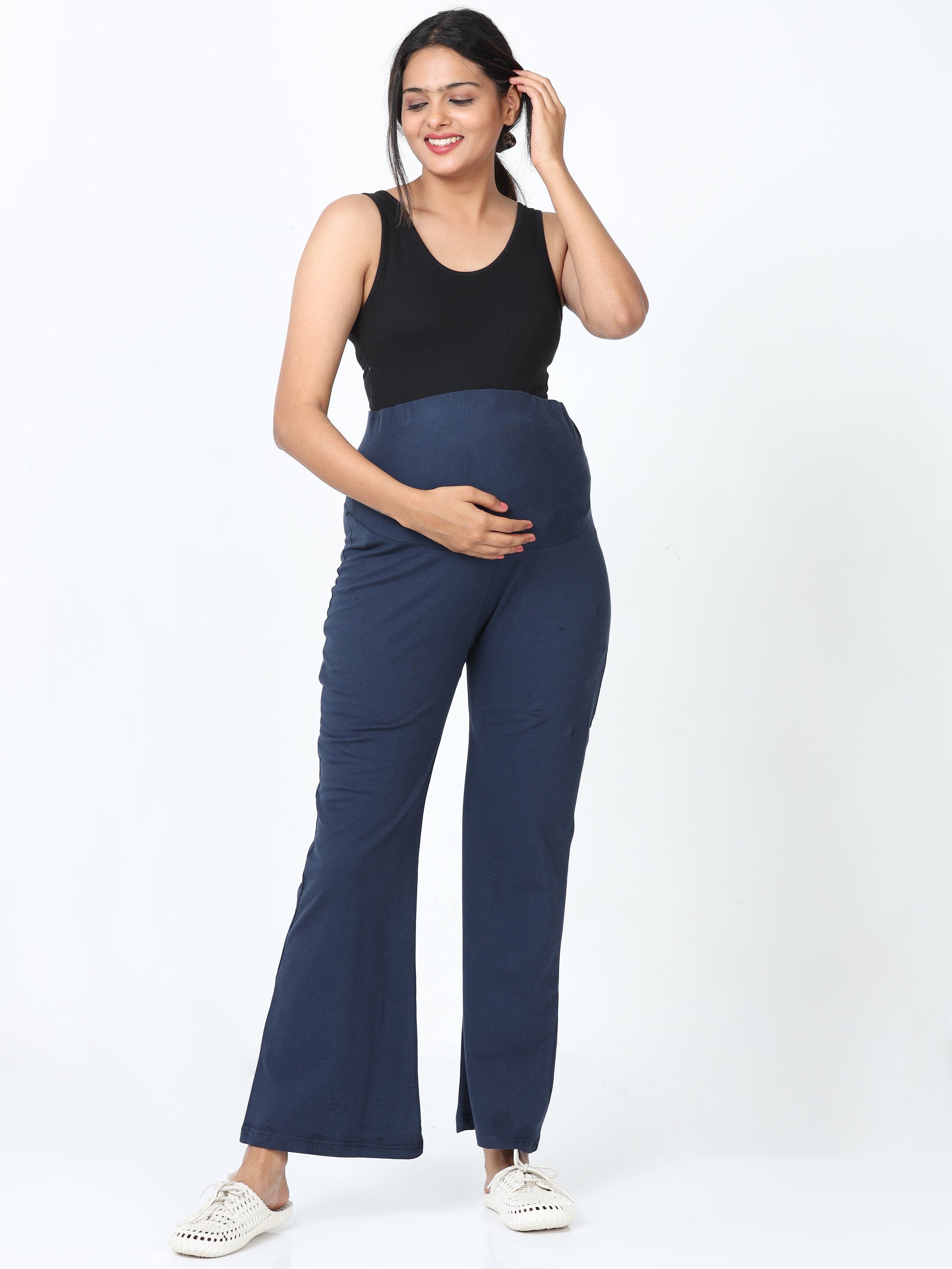 Spring and Summer Pregnant Women Trousers Cross Low Waist Fashion  Embroidery Pregnancy Slacks Thin Casual Maternity Jogger Pants