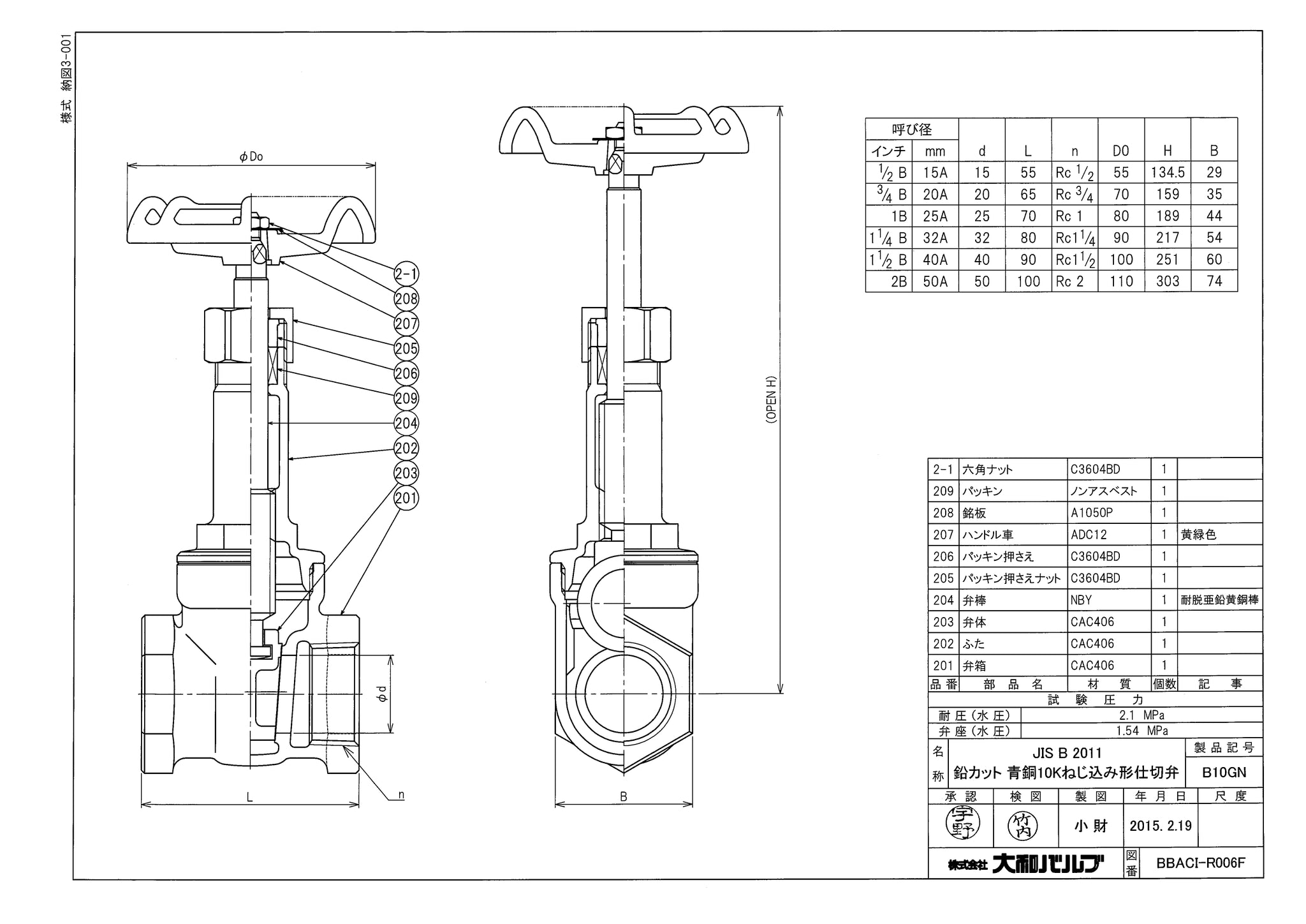 キッツ UTK SCS13ネジ込ボール弁 50A UTK-キンユ3 ▼1008235 (株)キッツ ●i547 - 1