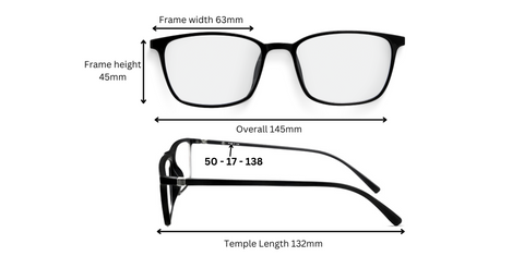 eyeglasses size measurment