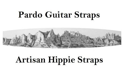 Pardo hippie guitar straps with customizable options