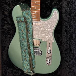 Pardo Guitar Strap model Green Mountain with backside suede hippie strap for guitar and bass