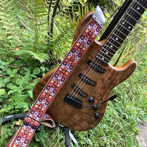 Pardo Guitar Strap model Woodstock hippie guitar strap replica from the 60s used by Jimi Hendrix in woodstock festival