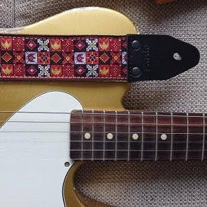 Pardo Guitar Strap model Woodstock with a Fender Telecaster