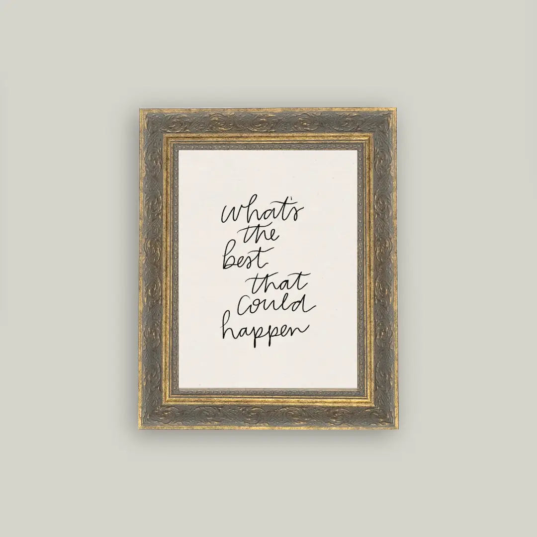 The Best That Could Happen Framed Antique Art 8x10