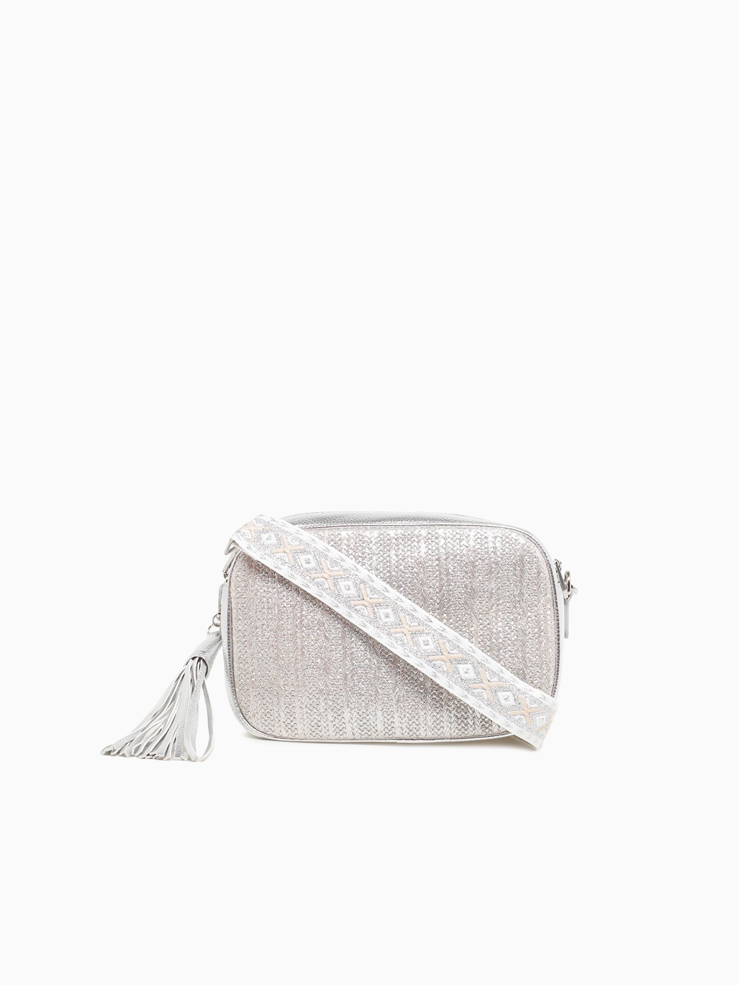 Kiara Shiny Crossbody Silver