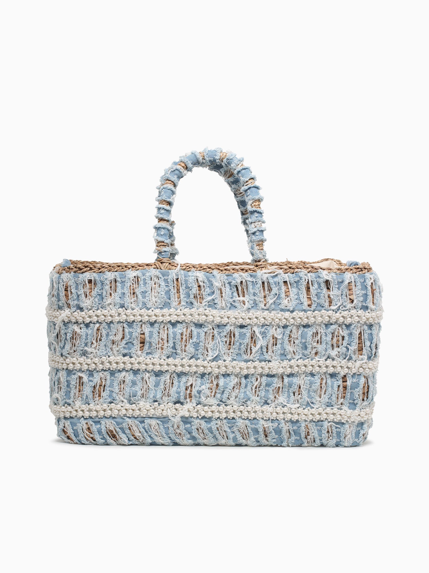 Ripped Jeans Tote Blue