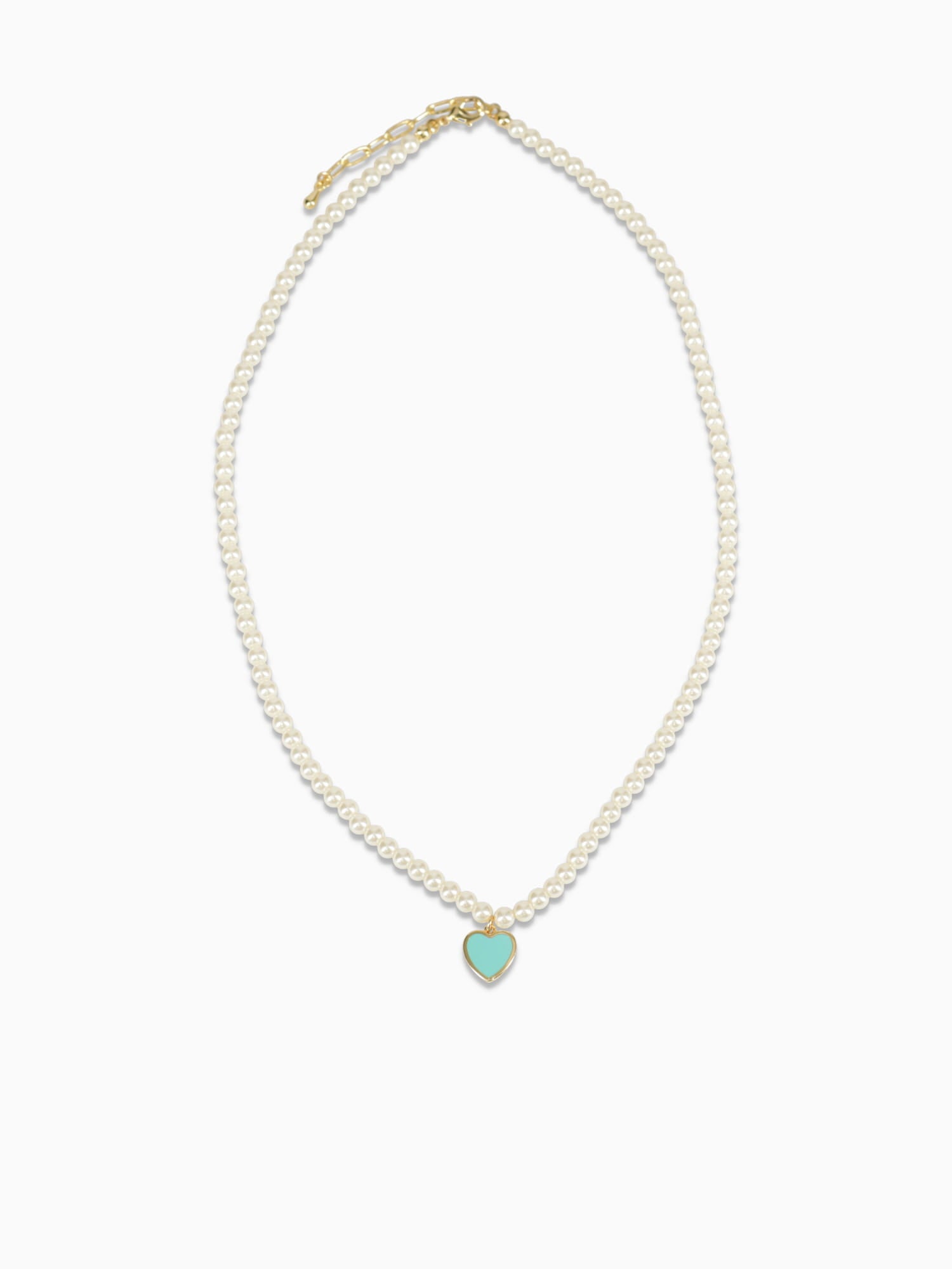 Nec Pearl With Turquoise Heart