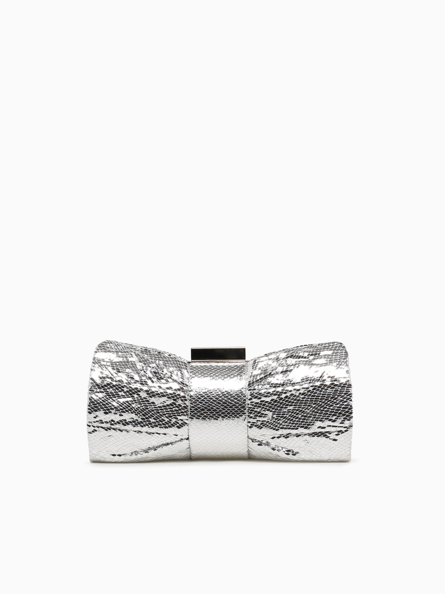 Bow Clutch Silver