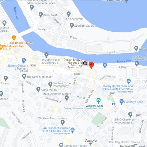 image of map showing location of distrikt by mia wicklow south quay