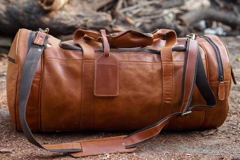 Men's Tan Leather Holdall